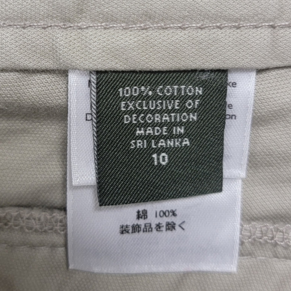 Eddie Bauer Women's Cargo Pants Wide Leg Loose Fit Khaki Tan Solid Size 10 - Picture 7 of 7